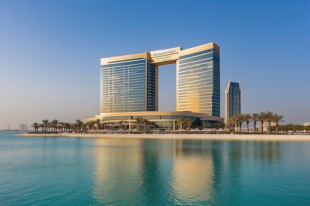 Vue de l'hôtel Four Seasons à la baie de Bahreïn à Manama le 4 janvier 2019