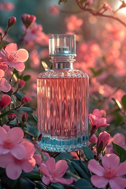 Vue de l'image de la maquette du flacon de parfum