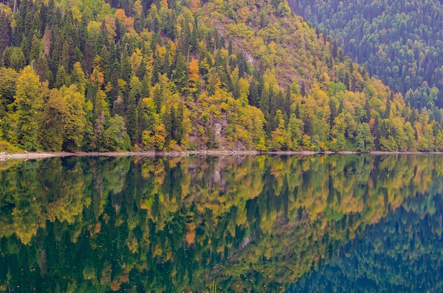 Vue imprenable sur la nature du lac Petite Ritsa