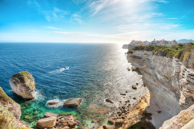 Vue Imprenable Sur La Vieille Ville De Bonifacio