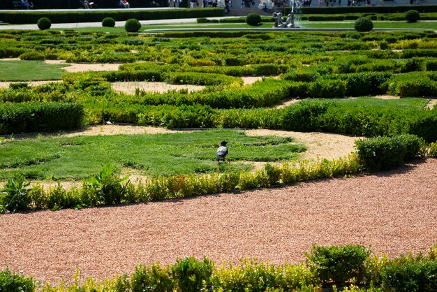 Vue des jardins du Belvédère à Vienne
