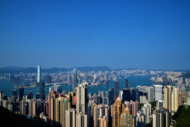 Vue de jour de la ville de Hong Kong