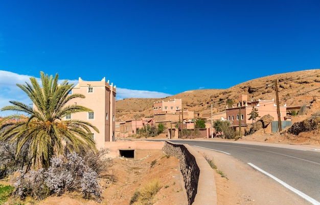 Vue de Kalaat M'Gouna, une ville de la vallée des Roses au Maroc