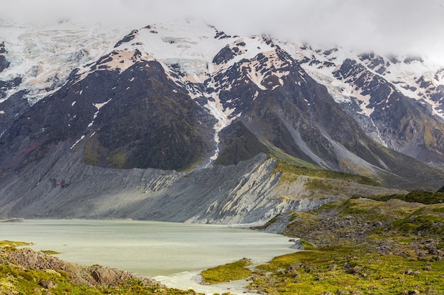 Vue sur le lac Mueller Nouvelle-zélande