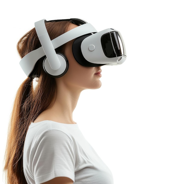 vue latérale du casque VR pour femmes