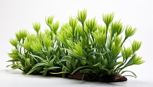 Vue latérale d'élévation des plantes marines OneType isolée sur blanc