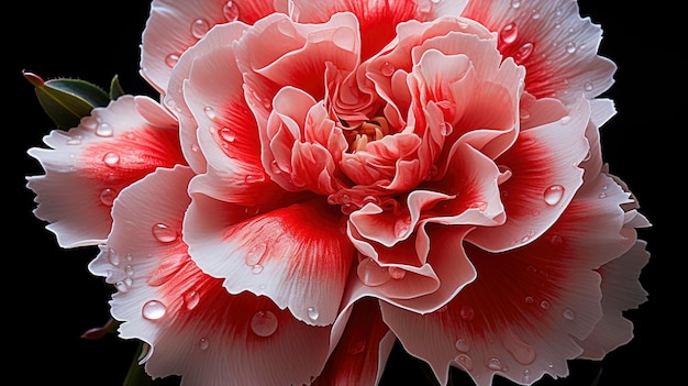 Photo vue latérale de la fleur d'œillets roses proche image d'arrière-plan papier peint de bureau