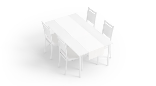 Vue latérale de la maquette blanche du coureur de table