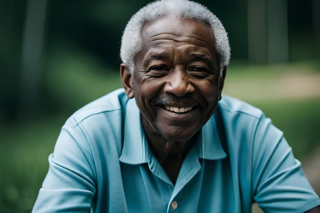 Vue latérale rapprochée d'un homme afro-américain senior avec des boucles d'oreilles sur fond rouge