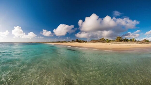 Vue sur le littoral de la plage de Sotavento à Fuerteventura en Espagne