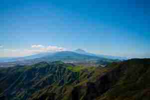 Photo vue lointaine du teide