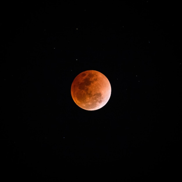 Photo vue de la lune la nuit