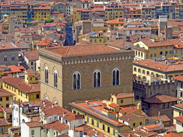 La vue sur les maisons d'époque à Florence Italie