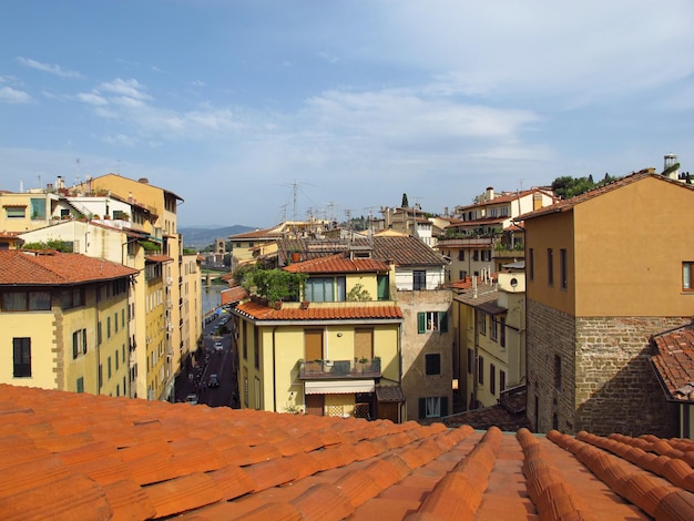 La vue sur les maisons d'époque à Florence Italie