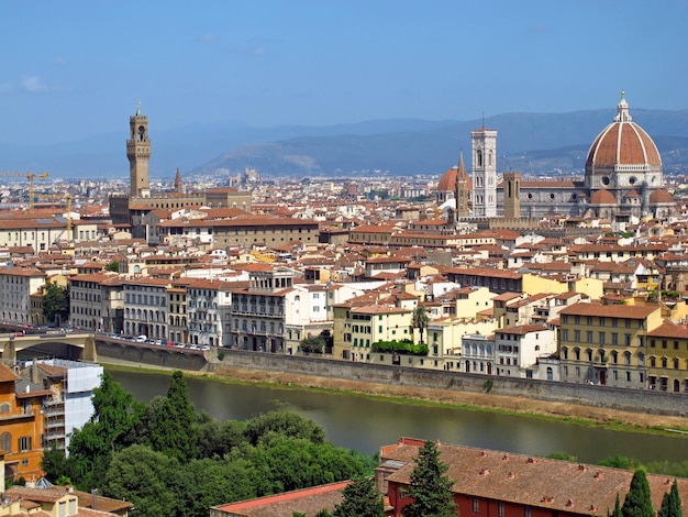 La vue sur les maisons d'époque à Florence Italie