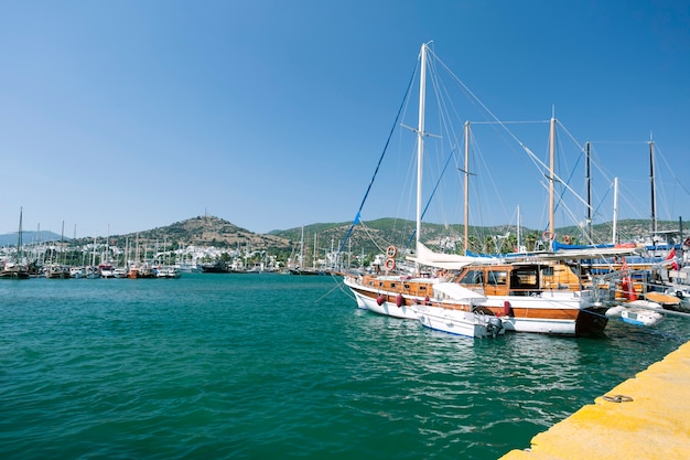 Vue de la marina de Bodrum. Bodrum, Turquie - vacances d'été.