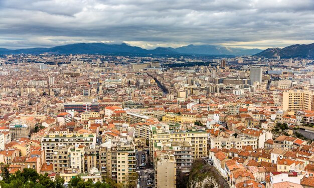 Vue de Marseille depuis Notre-Dame de la Garde en France