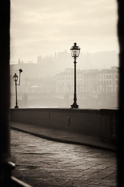 Vue de la matinée du remblai à Florence