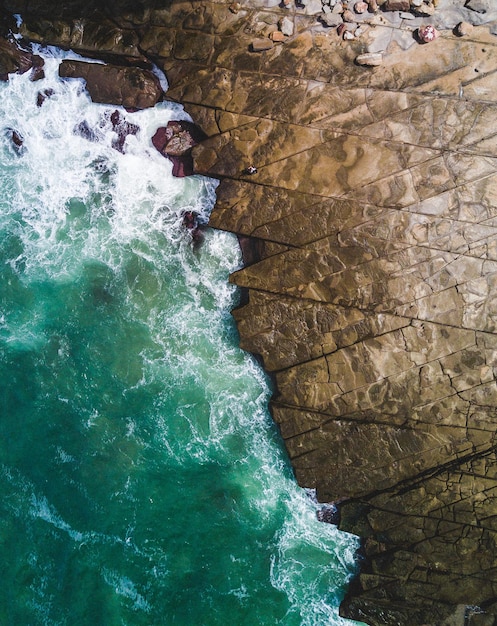 Vue de la mer par drone