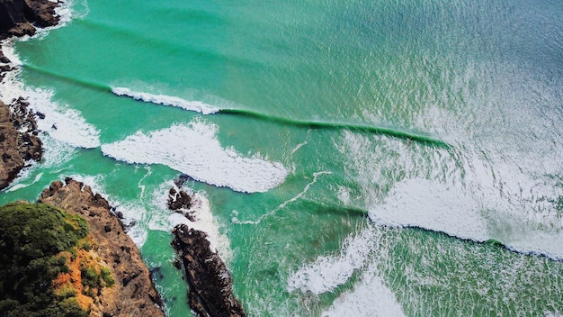 Photo vue de la mer sous un angle élevé