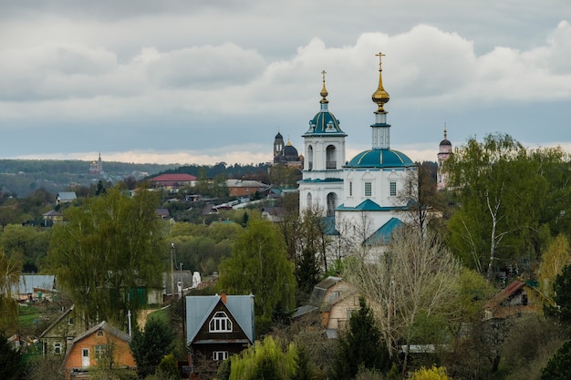 Vue sur le monastère de Borovsk Russie région de Kaluga