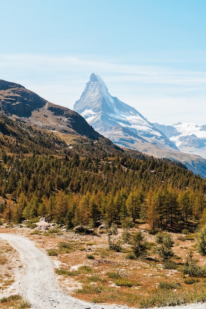 vue sur le mont Cervin à Zermatt, en Suisse.