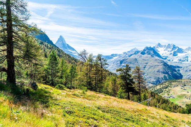 vue sur le mont Cervin à Zermatt, en Suisse.