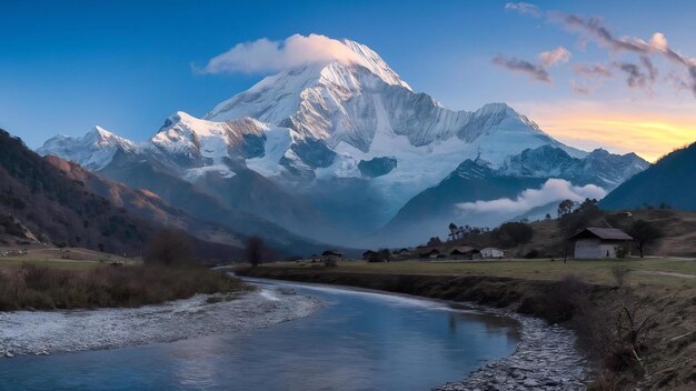 Vue sur la montagne de Kangchenjunga