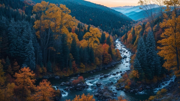 vue sur la montagne de la nature