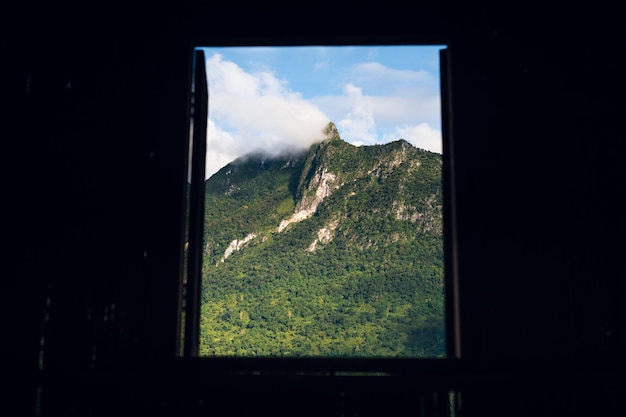 Vue sur la montagne verte à Chiang Dao