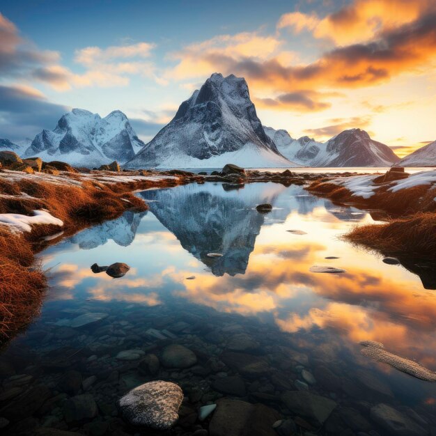 Photo vue sur la montagne