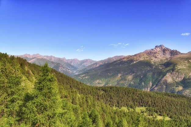 Une vue sur les montagnes depuis l'hôtel