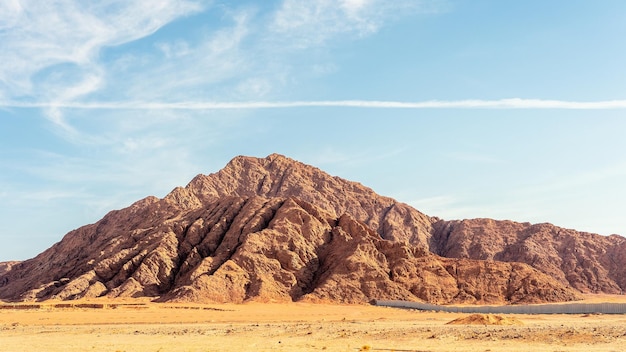 Vue sur les montagnes du désert du Sinaï en Égypte