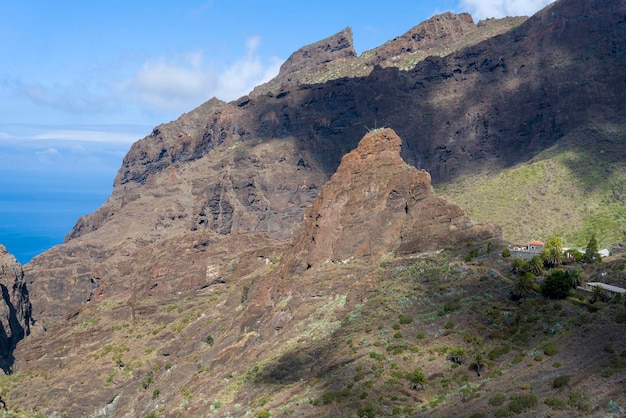 Vue sur les montagnes et le masque des gorges