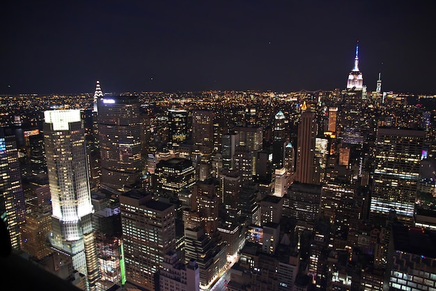 La Vue Sur New York La Nuit, états-unis