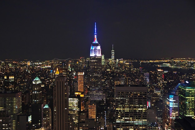 La vue sur New York la nuit, United States