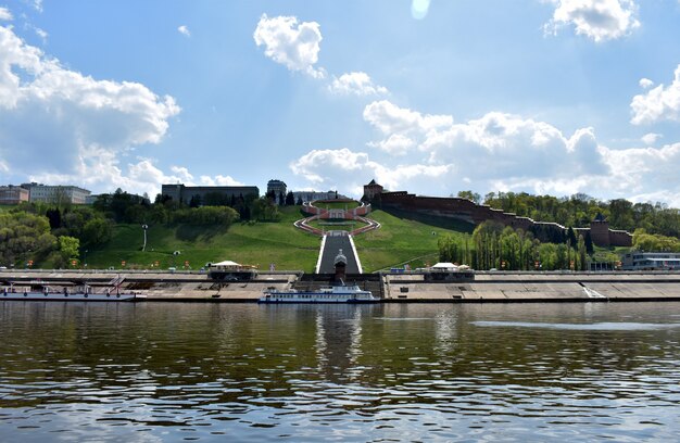 Vue de Nijni Novgorod depuis la rivière