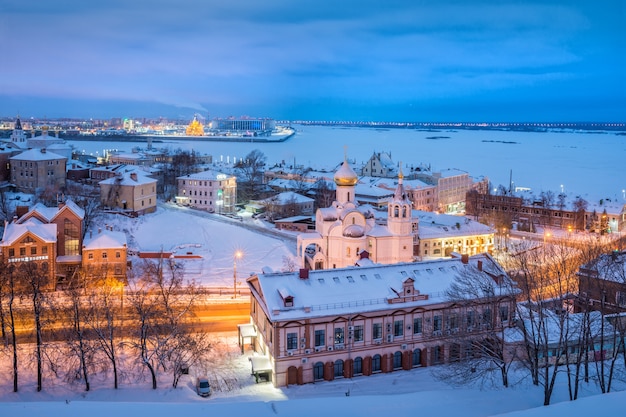 Vue de Nizhny Novgorod en hiver