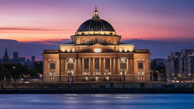 Vue nocturne de l'opéra d'Odessa