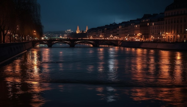 vue nocturne de la ville la nuit