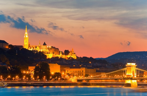 Vue de nuit de Budapest