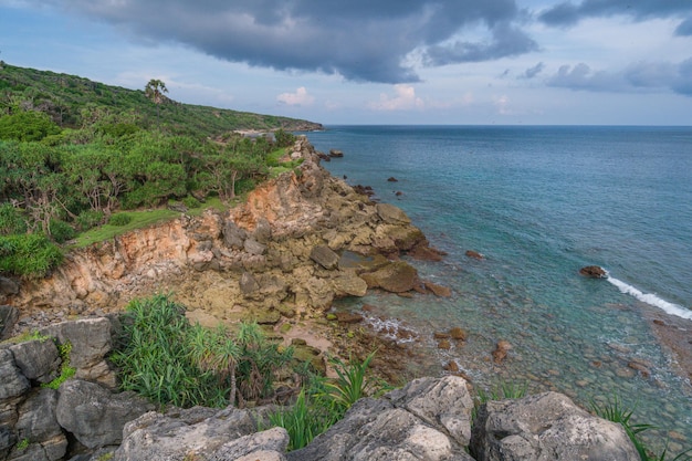 Une vue sur l'océan depuis la falaise