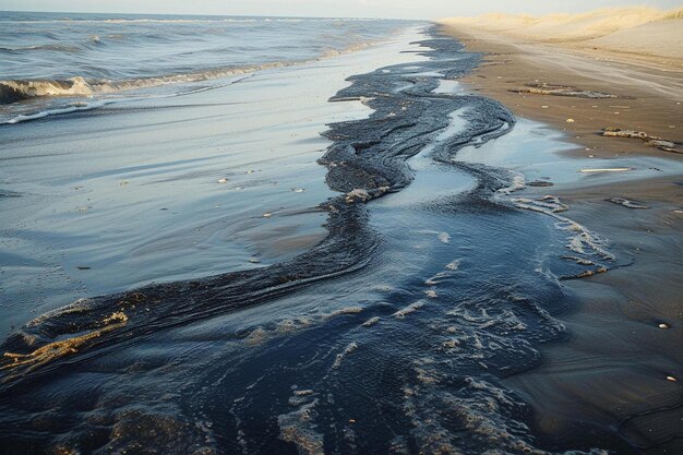 une vue de l'océan d'une plage