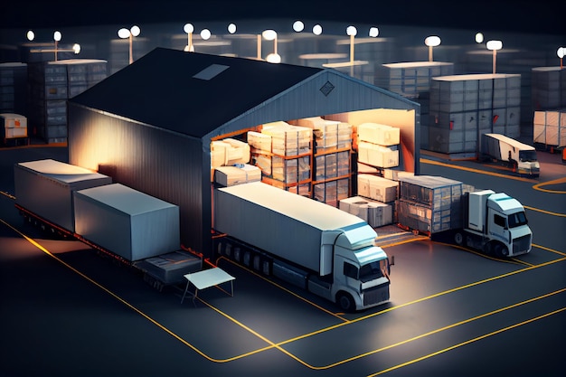 Vue d'une organisation logistique sur Smart Warehouse