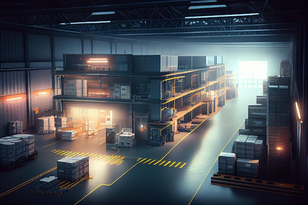 Vue d'une organisation logistique sur Smart Warehouse