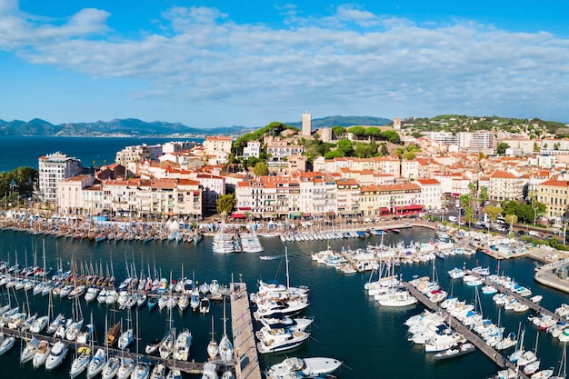 Vue panoramique aérienne de Cannes France