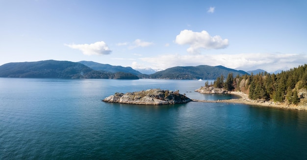 Vue panoramique aérienne du parc Whytecliff