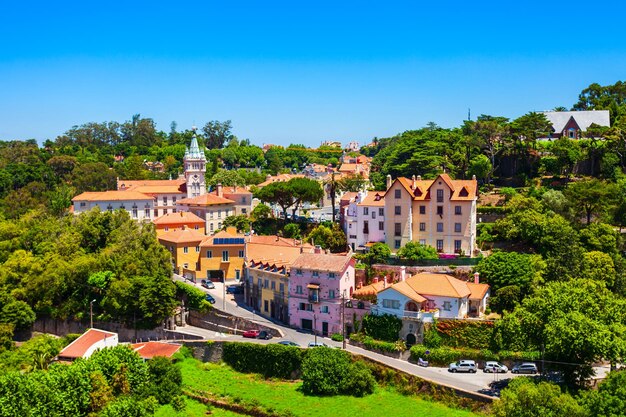 Vue panoramique aérienne de la ville de Sintra Portugal