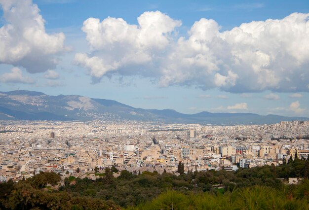 Vue panoramique d'Athènes Grèce