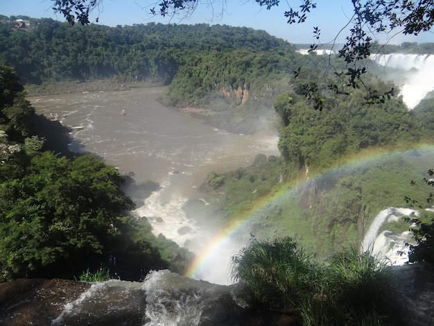 Vue panoramique de la cascade